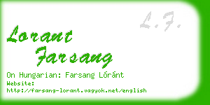 lorant farsang business card