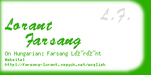 lorant farsang business card